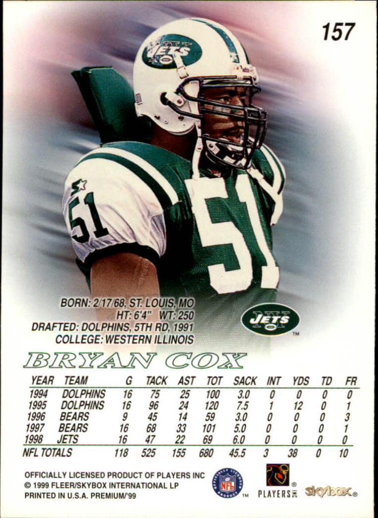 B0897- 1999 Skybox Premium Football Card #s 1-200 -You Pick- 15+ FREE US SHIP - Picture 269 of 349