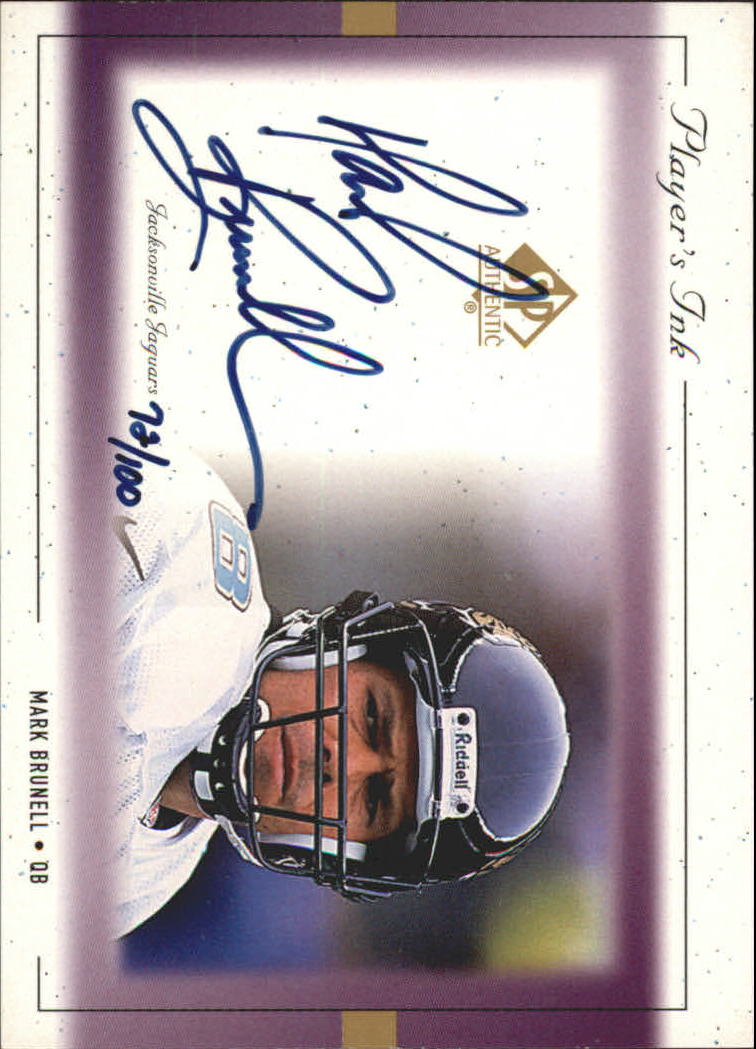 1999 SP Authentic Player's Ink Purple #BRA Mark Brunell