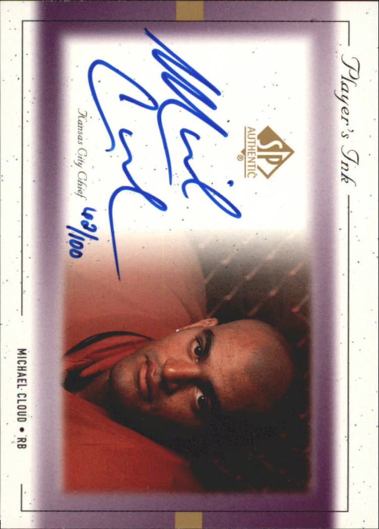 1999 SP Authentic Player's Ink Purple #CLA Mike Cloud
