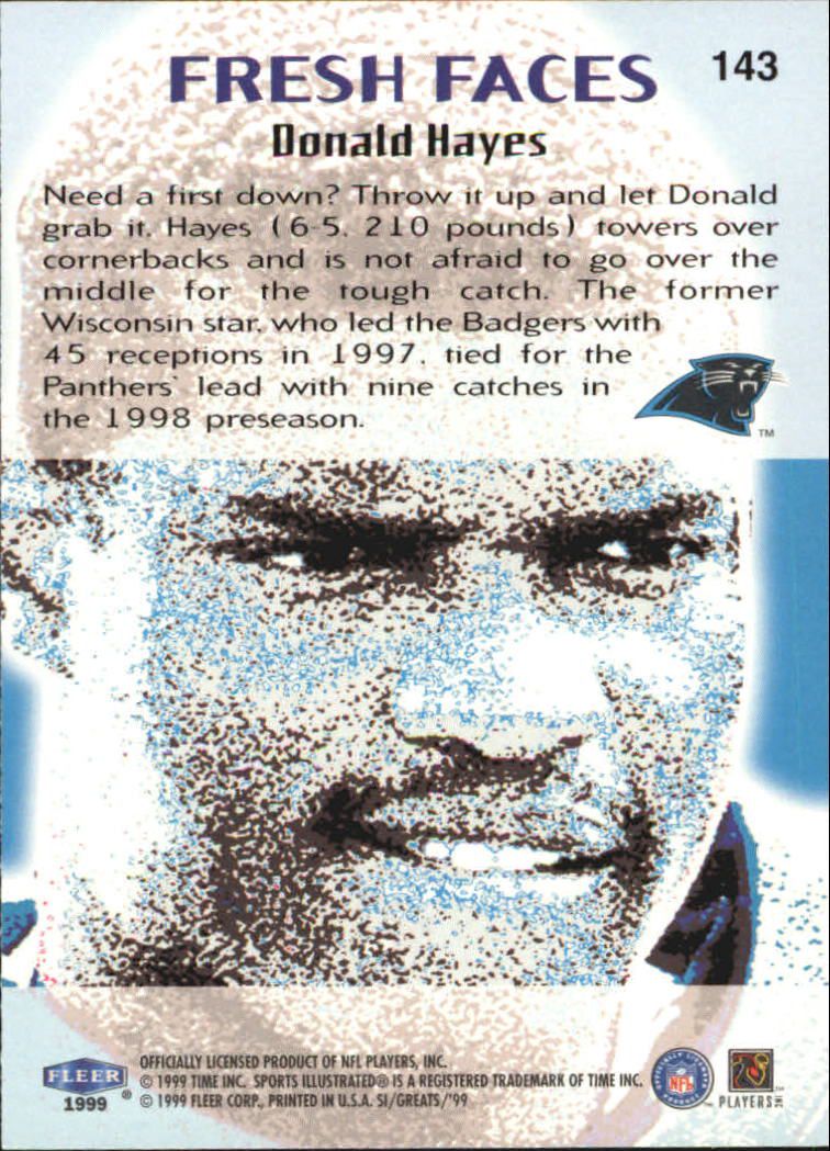 1999 Sports Illustrated #143 Donald Hayes FF back image