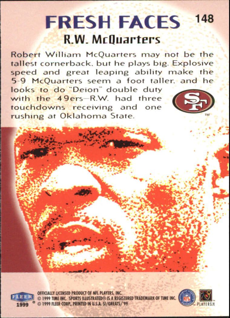 1999 Sports Illustrated #148 R.W. McQuarters FF back image