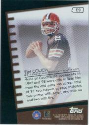 1999 Stadium Club Emperors of the Zone #E9 Tim Couch back image