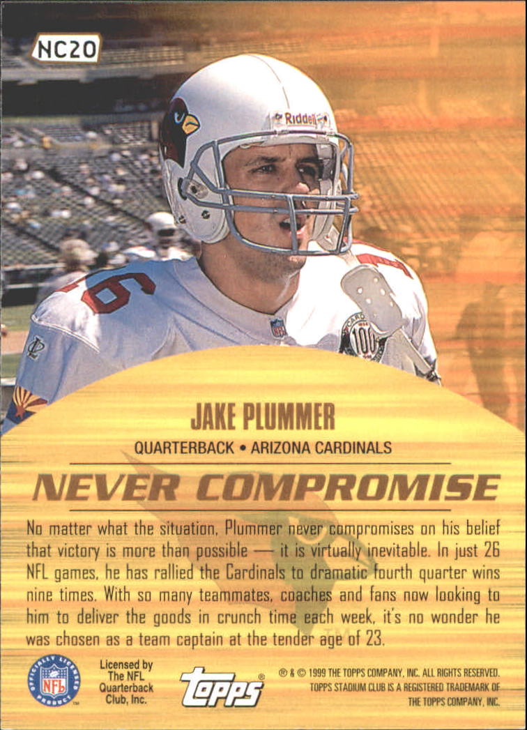 1999 Stadium Club Never Compromise #NC20 Jake Plummer back image