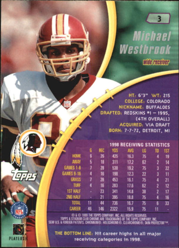 B0900- 1999 Stadium Club Chrome FB 1-150 +Inserts -You Pick- 15+ FREE US SHIP - Picture 7 of 208