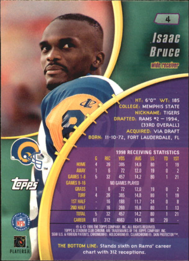 B0900- 1999 Stadium Club Chrome FB 1-150 +Inserts -You Pick- 15+ FREE US SHIP - Picture 9 of 208
