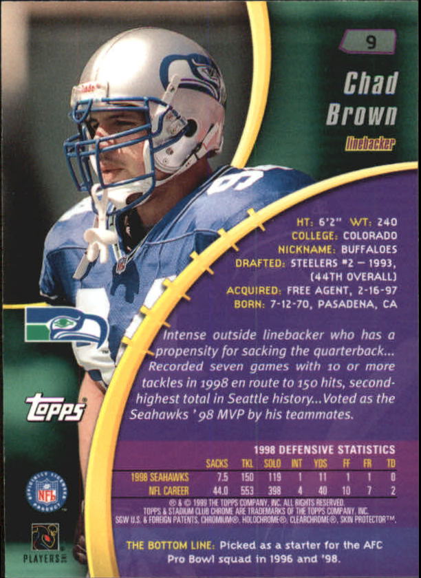 B0900- 1999 Stadium Club Chrome FB 1-150 +Inserts -You Pick- 15+ FREE US SHIP - Picture 19 of 208