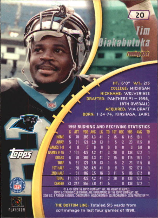 B0900- 1999 Stadium Club Chrome FB 1-150 +Inserts -You Pick- 15+ FREE US SHIP - Picture 32 of 208