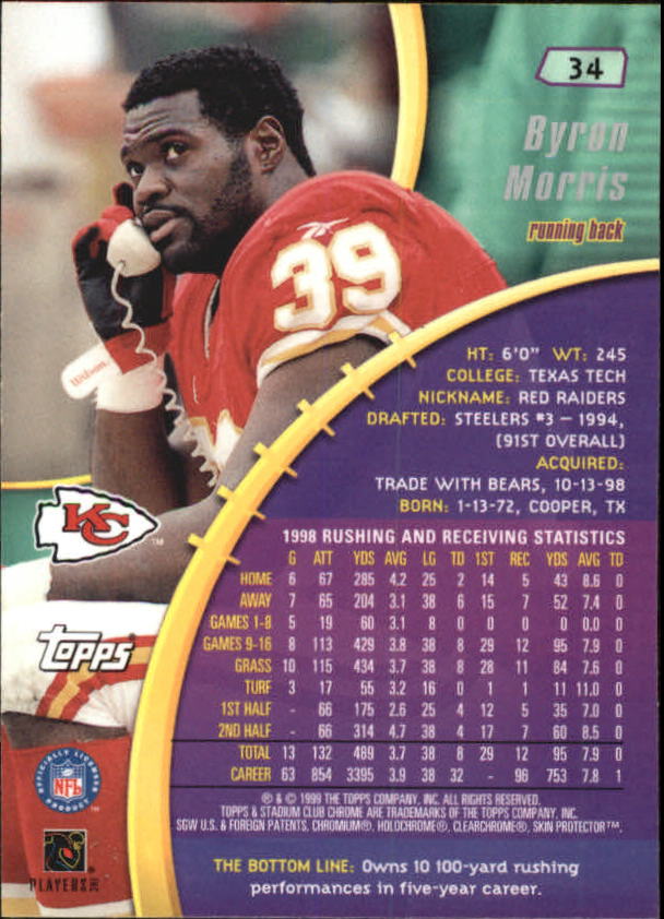 B0900- 1999 Stadium Club Chrome FB 1-150 +Inserts -You Pick- 15+ FREE US SHIP - Picture 48 of 208
