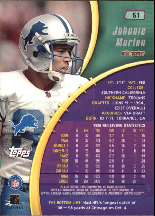 B0900- 1999 Stadium Club Chrome FB 1-150 +Inserts -You Pick- 15+ FREE US SHIP - Picture 82 of 208
