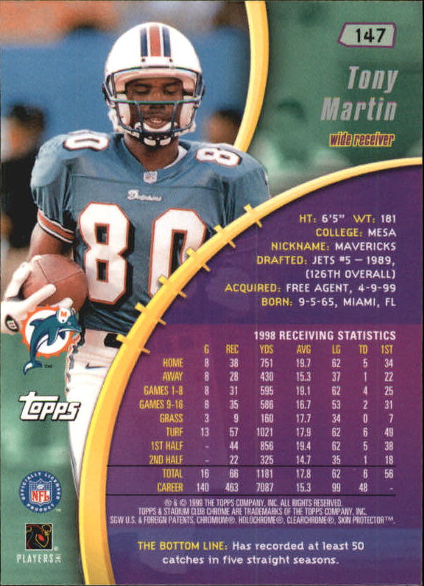 B0900- 1999 Stadium Club Chrome FB 1-150 +Inserts -You Pick- 15+ FREE US SHIP - Picture 182 of 208
