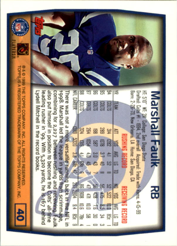 A0819- 1999 Topps Football Card #s 1-250 +Rookies -You Pick- 15+ FREE US SHIP - Picture 22 of 44