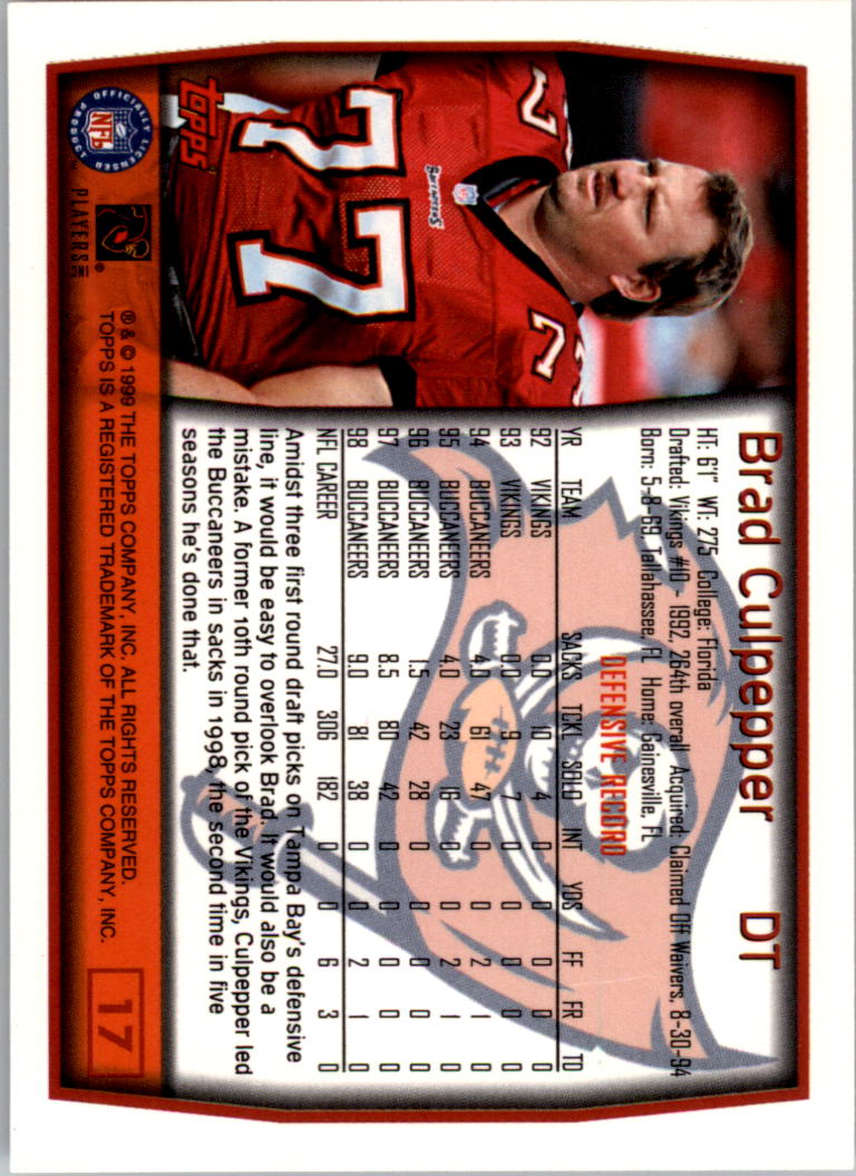 A8422- 1999 Topps Collection Football Cards 1-200 -You Pick- 15+ FREE US SHIP - Picture 35 of 387