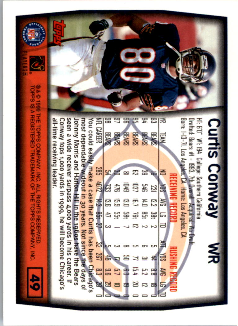 A8422- 1999 Topps Collection Football Cards 1-200 -You Pick- 15+ FREE US SHIP - Picture 95 of 387