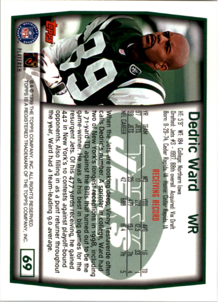 A8422- 1999 Topps Collection Football Cards 1-200 -You Pick- 15+ FREE US SHIP - Picture 133 of 387