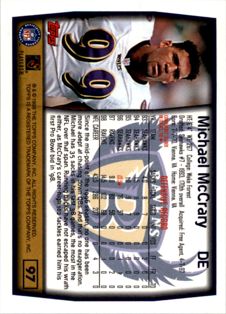 A8422- 1999 Topps Collection Football Cards 1-200 -You Pick- 15+ FREE US SHIP - Picture 187 of 387