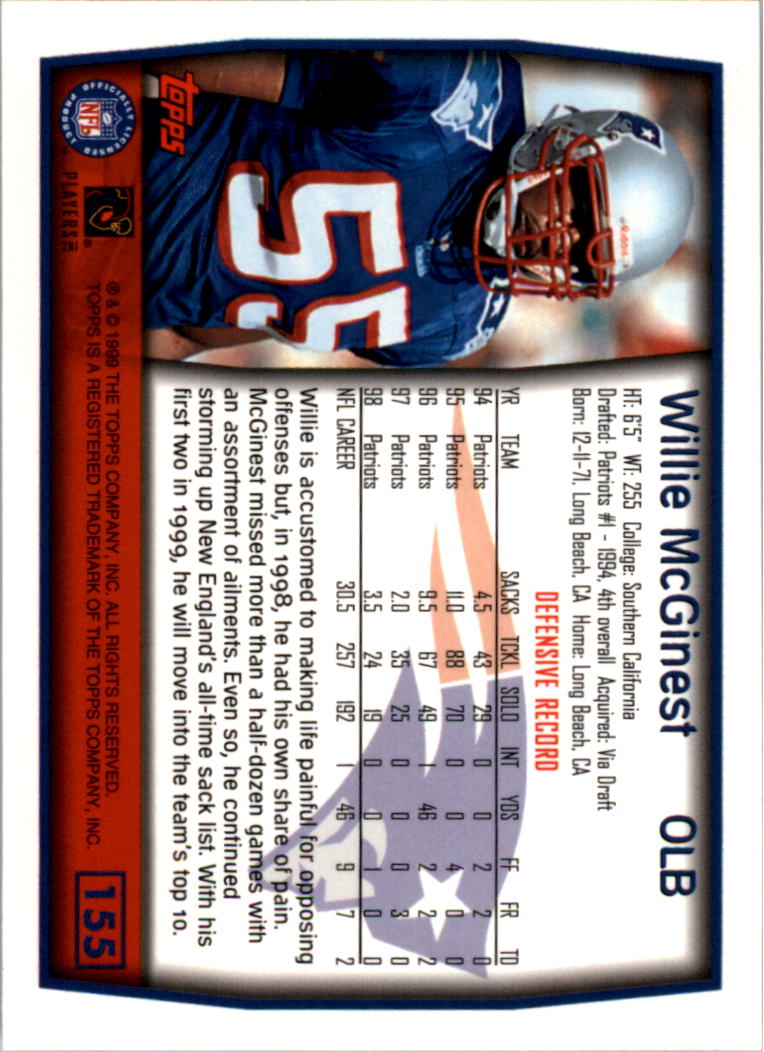 A8422- 1999 Topps Collection Football Cards 1-200 -You Pick- 15+ FREE US SHIP - Picture 299 of 387