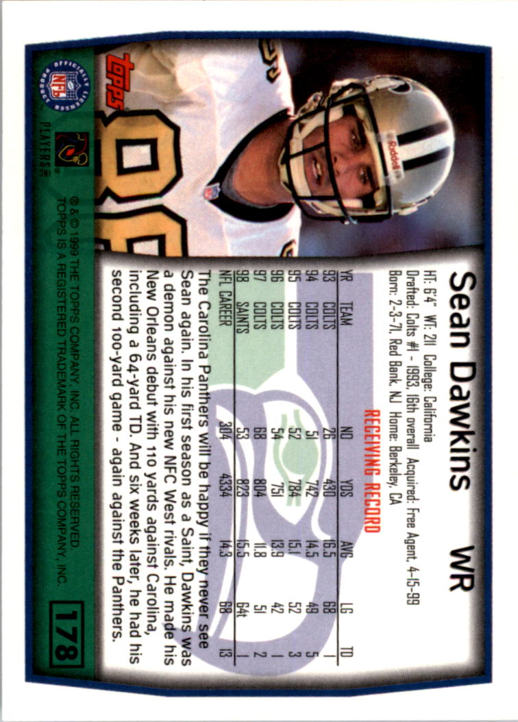 A8422- 1999 Topps Collection Football Cards 1-200 -You Pick- 15+ FREE US SHIP - Picture 345 of 387