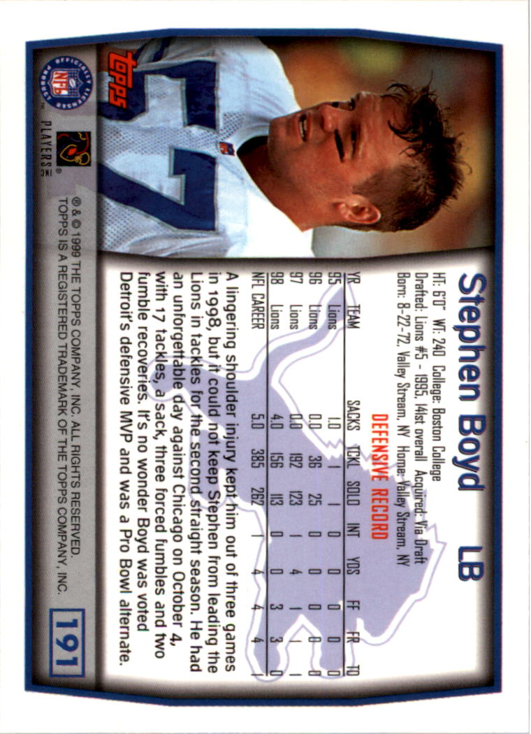 A8422- 1999 Topps Collection Football Cards 1-200 -You Pick- 15+ FREE US SHIP - Picture 369 of 387