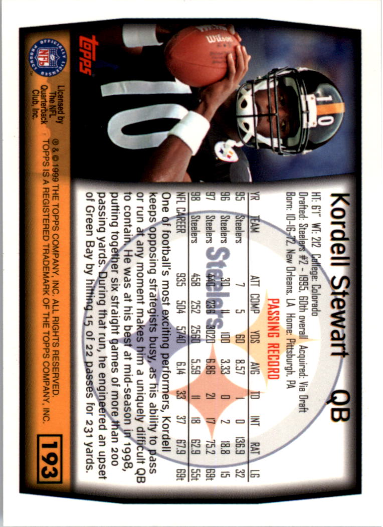 A8422- 1999 Topps Collection Football Cards 1-200 -You Pick- 15+ FREE US SHIP - Picture 373 of 387