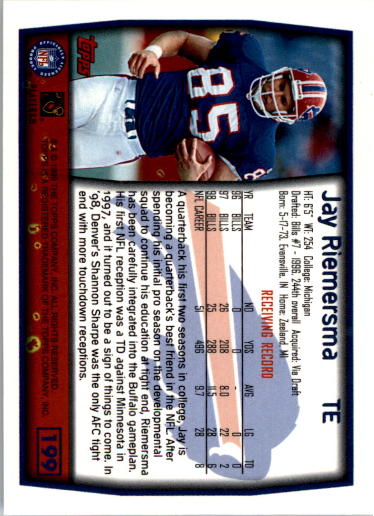 A8422- 1999 Topps Collection Football Cards 1-200 -You Pick- 15+ FREE US SHIP - Picture 385 of 387