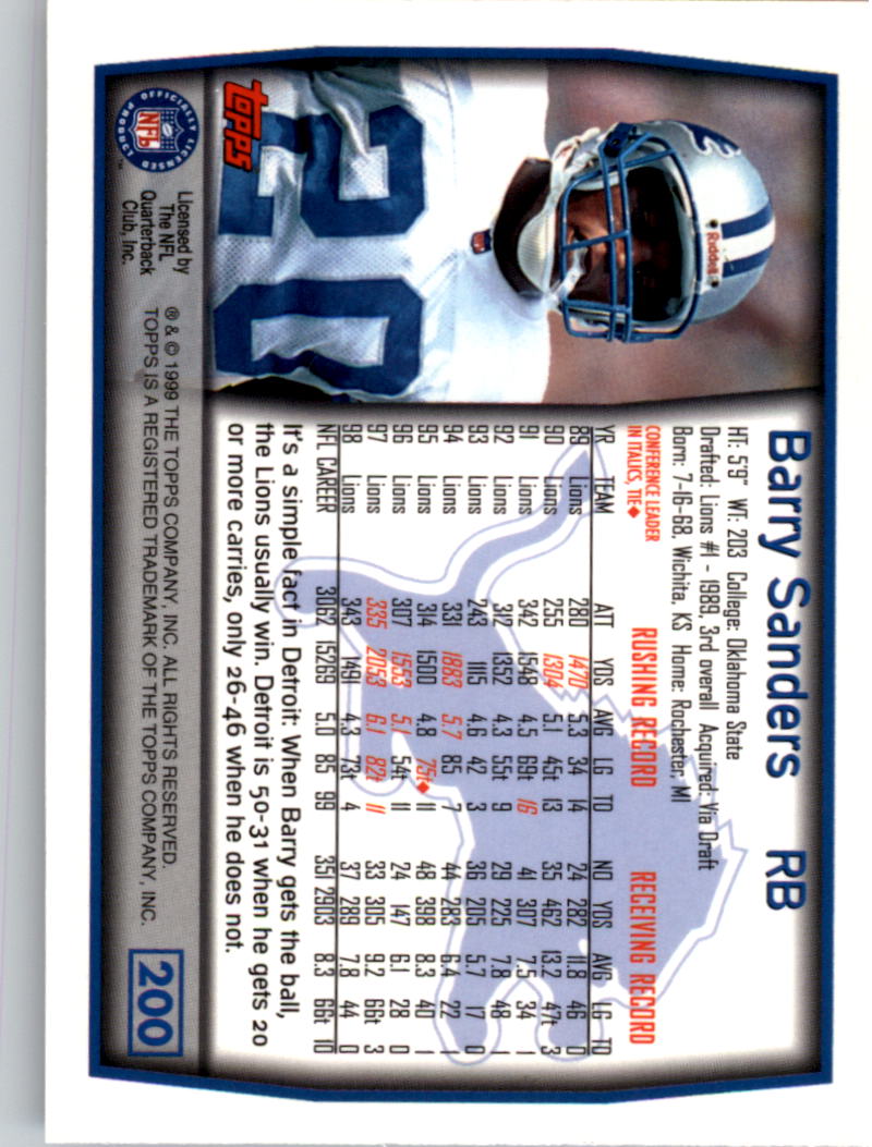 A8422- 1999 Topps Collection Football Cards 1-200 -You Pick- 15+ FREE US SHIP - Picture 387 of 387