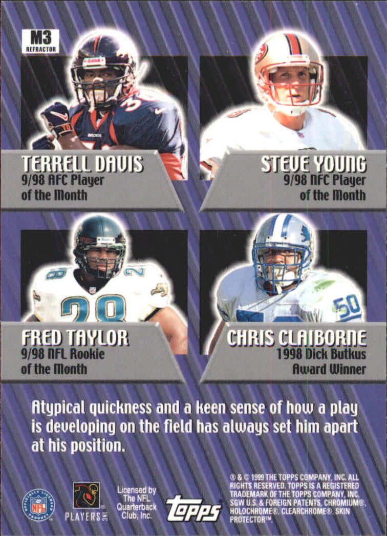 1999 Topps Mystery Chrome Refractors #M3 Fred Taylor back image