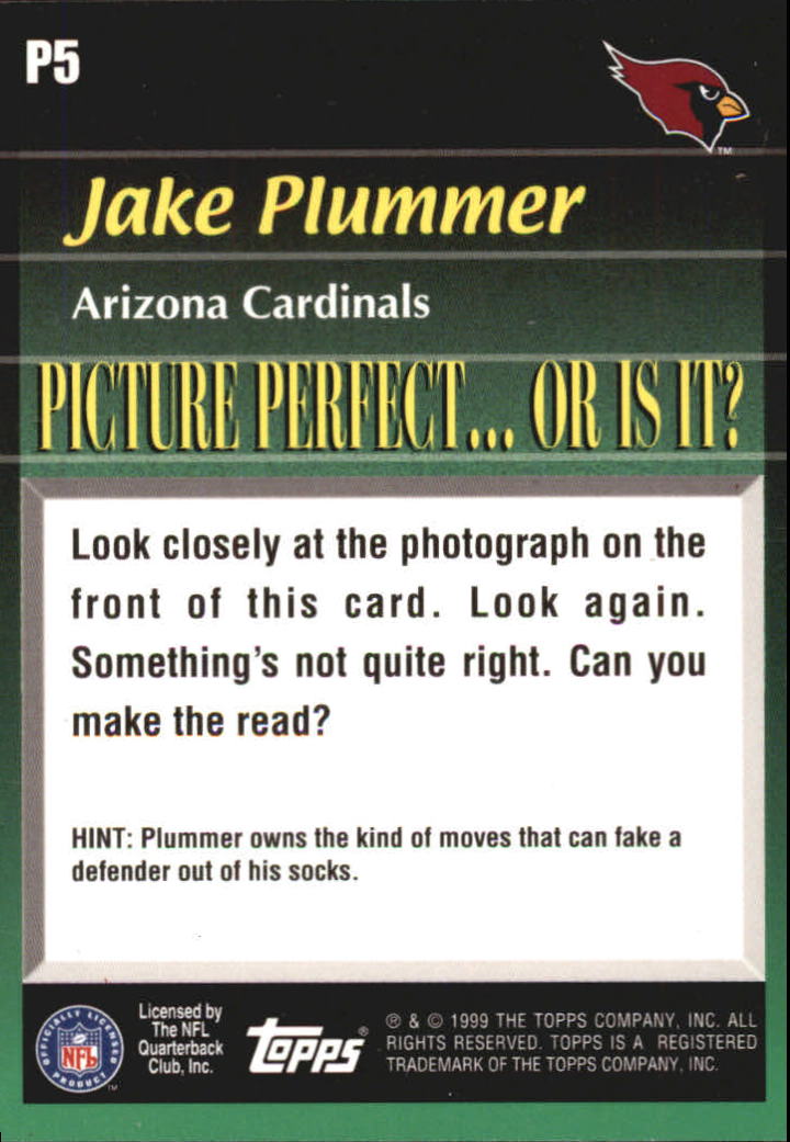 1999 Topps Picture Perfect #P5 Jake Plummer back image