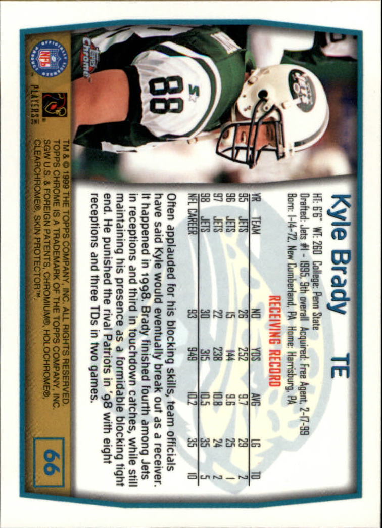 1999 Topps Chrome #66 Kyle Brady back image