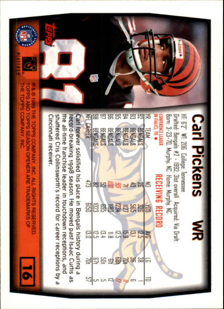 B1290- 1999 Topps Season Opener FB 1-165 +Inserts -You Pick- 15+ FREE US SHIP - Picture 27 of 294
