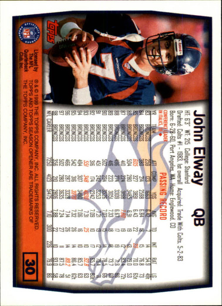 B1290- 1999 Topps Season Opener FB 1-165 +Inserts -You Pick- 15+ FREE US SHIP - Picture 51 of 294