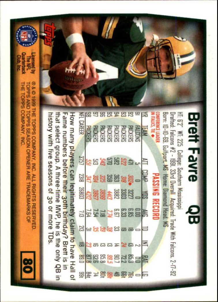 B1290- 1999 Topps Season Opener FB 1-165 +Inserts -You Pick- 15+ FREE US SHIP - Picture 143 of 294