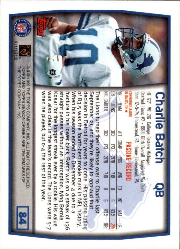 B1290- 1999 Topps Season Opener FB 1-165 +Inserts -You Pick- 15+ FREE US SHIP - Picture 149 of 294