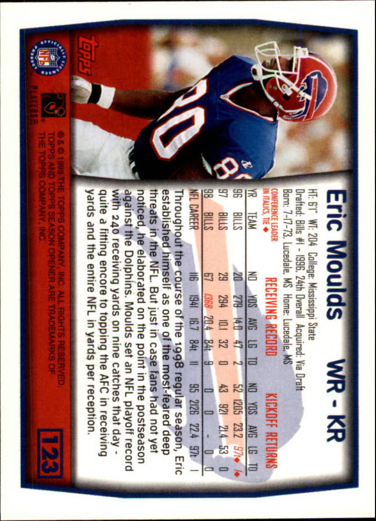 B1290- 1999 Topps Season Opener FB 1-165 +Inserts -You Pick- 15+ FREE US SHIP - Picture 219 of 294