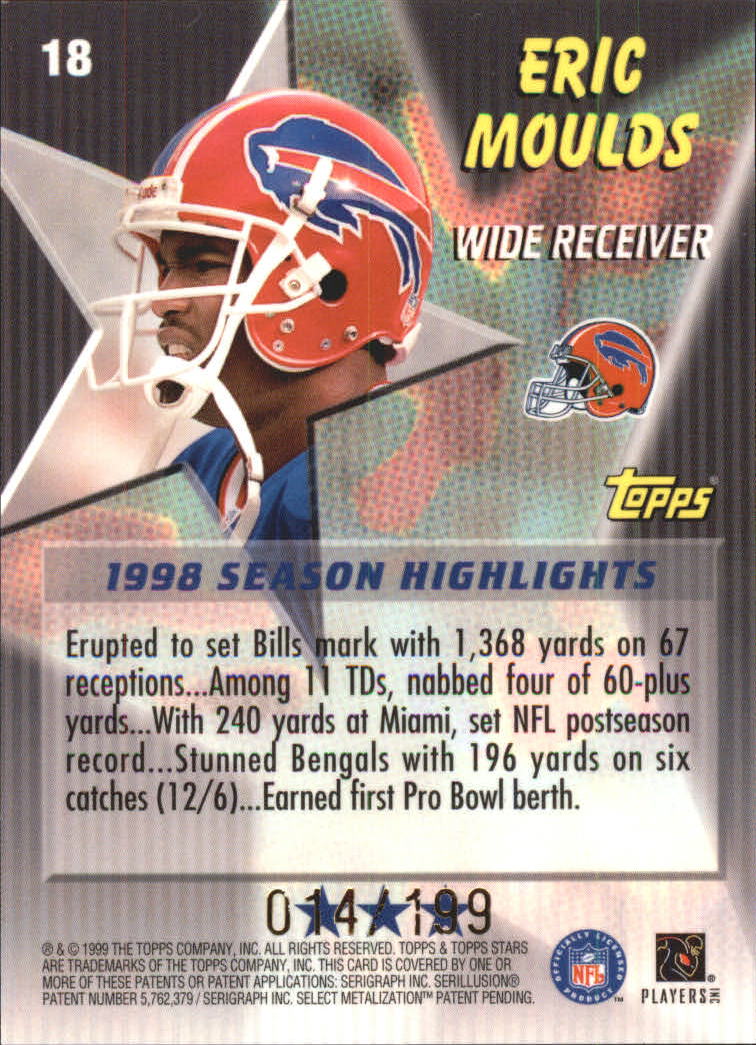 1999 Topps Stars #18 Eric Moulds back image
