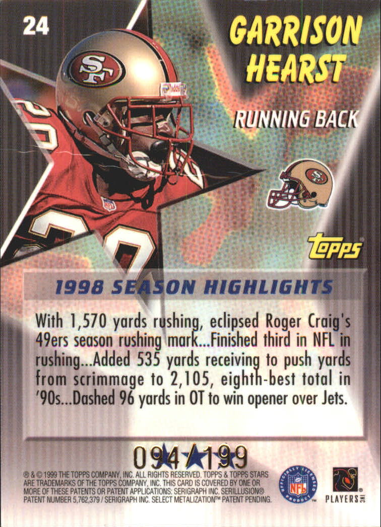 A5970- 1999 Topps Stars FB Cards 1-140 +Parallels -You Pick- 15+ FREE US SHIP - Picture 44 of 494