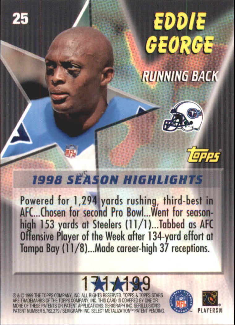 A5970- 1999 Topps Stars FB Cards 1-140 +Parallels -You Pick- 15+ FREE US SHIP - Picture 46 of 494