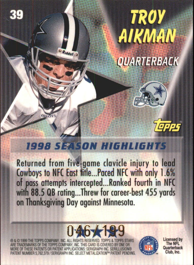 A5970- 1999 Topps Stars FB Cards 1-140 +Parallels -You Pick- 15+ FREE US SHIP - Picture 74 of 494