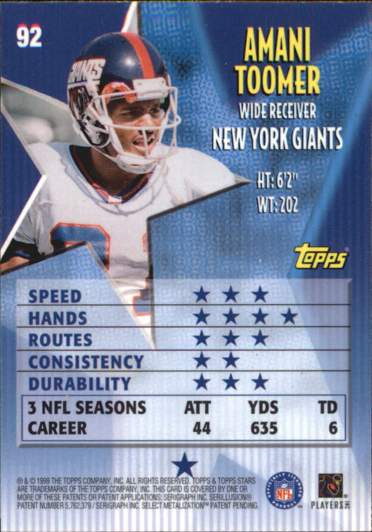 A5970- 1999 Topps Stars FB Cards 1-140 +Parallels -You Pick- 15+ FREE US SHIP - Picture 180 of 494