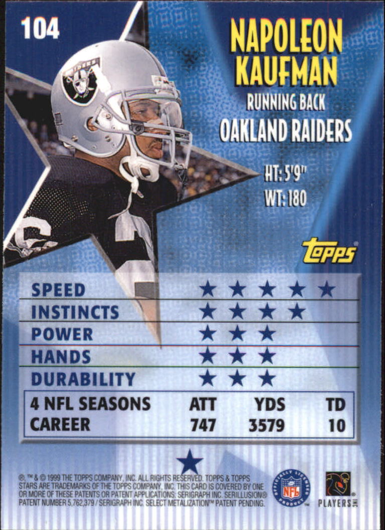 A5970- 1999 Topps Stars FB Cards 1-140 +Parallels -You Pick- 15+ FREE US SHIP - Picture 204 of 494