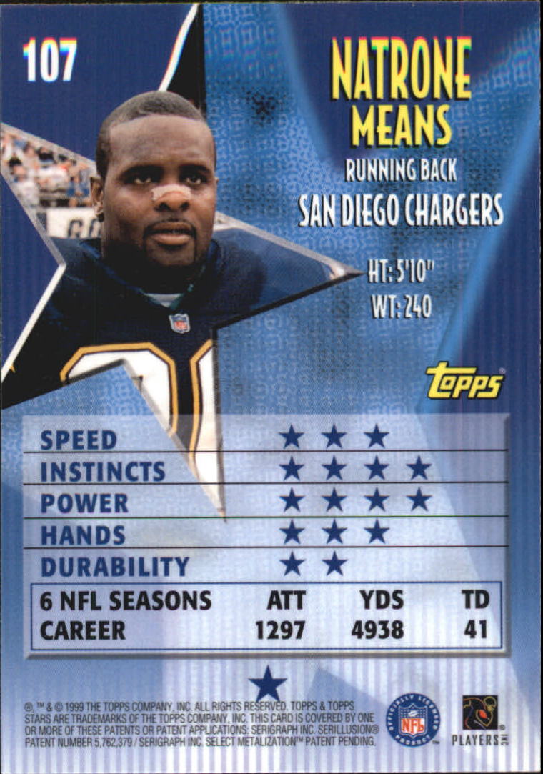 A5970- 1999 Topps Stars FB Cards 1-140 +Parallels -You Pick- 15+ FREE US SHIP - Picture 210 of 494
