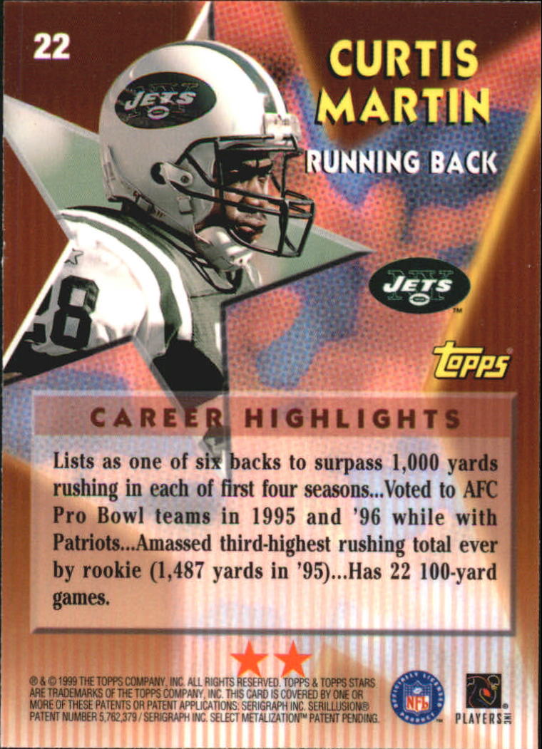 A5970- 1999 Topps Stars FB Cards 1-140 +Parallels -You Pick- 15+ FREE US SHIP - Picture 418 of 494