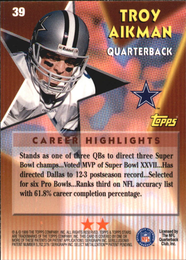A5970- 1999 Topps Stars FB Cards 1-140 +Parallels -You Pick- 15+ FREE US SHIP - Picture 452 of 494