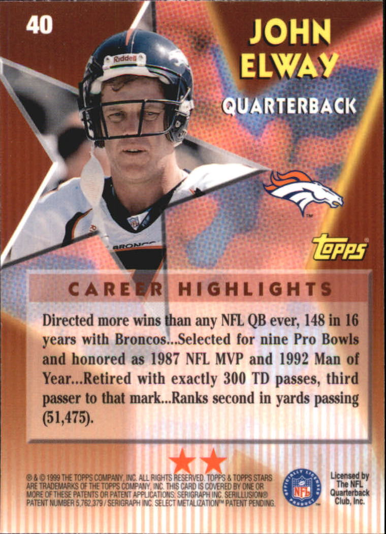 A5970- 1999 Topps Stars FB Cards 1-140 +Parallels -You Pick- 15+ FREE US SHIP - Picture 454 of 494