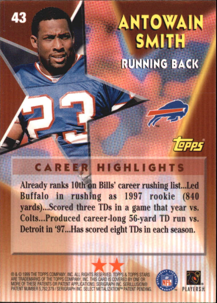 A5970- 1999 Topps Stars FB Cards 1-140 +Parallels -You Pick- 15+ FREE US SHIP - Picture 460 of 494