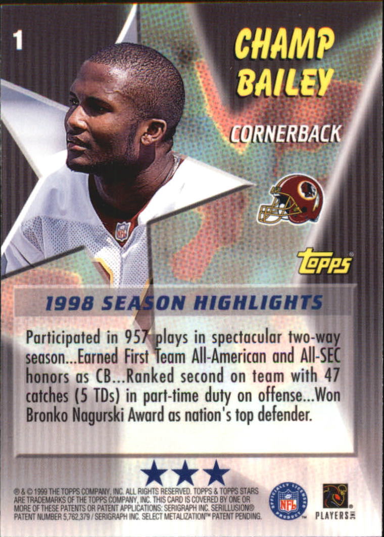 A5970- 1999 Topps Stars FB Cards 1-140 +Parallels -You Pick- 15+ FREE US SHIP - Picture 296 of 494