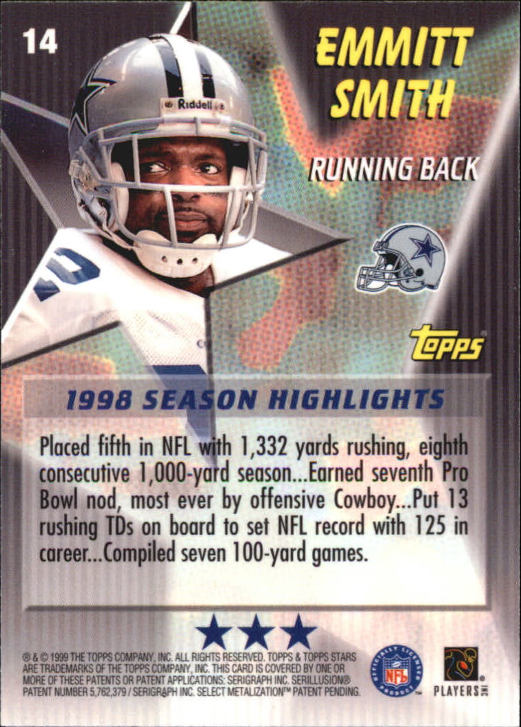 A5970- 1999 Topps Stars FB Cards 1-140 +Parallels -You Pick- 15+ FREE US SHIP - Picture 322 of 494