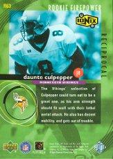 1999 UD Ionix Reciprocal #R63 Daunte Culpepper back image