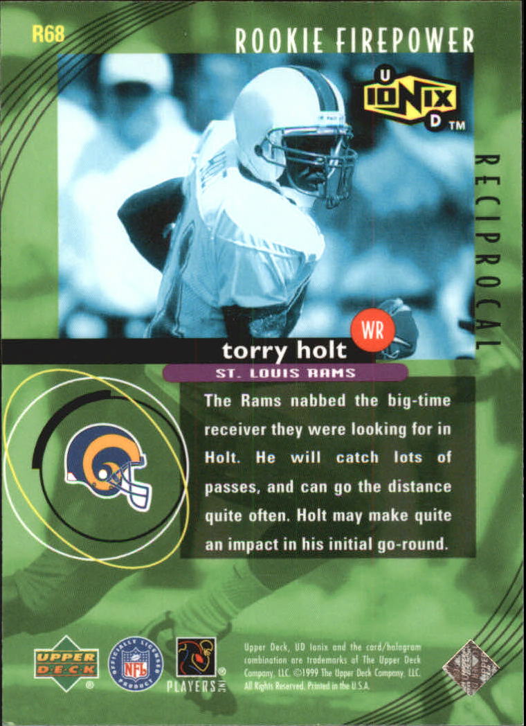 1999 UD Ionix Reciprocal #R68 Torry Holt back image
