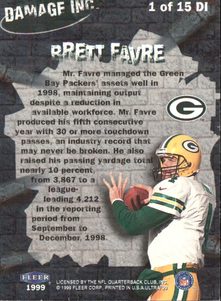 1999 Ultra (Fleer) Football "Insert" Cards - Picture 17 of 33