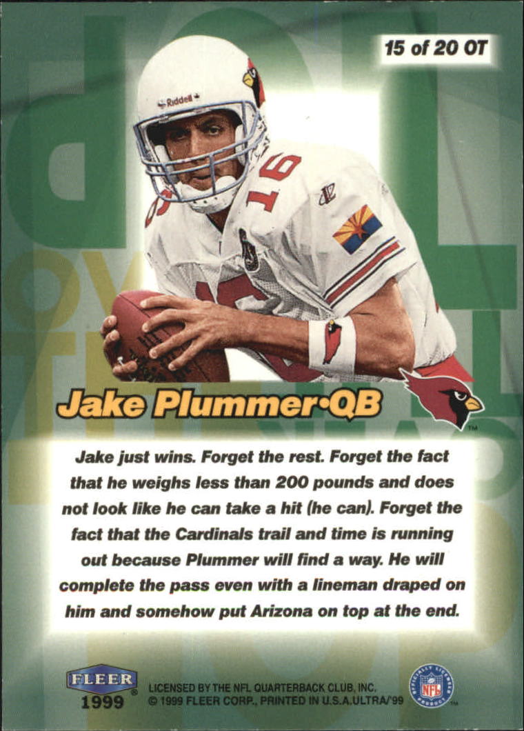 1999 Ultra Over The Top #15 Jake Plummer back image
